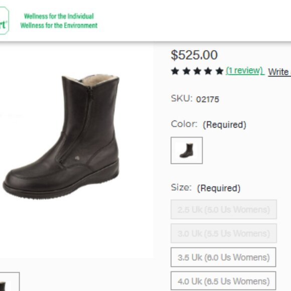 FINN COMFORT Minsk double zip Winter Shearling boot RATED -45*Mde in Germany 5us - Picture 2 of 2